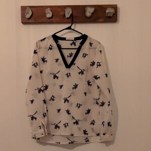 Kids' Black and White Floral Top